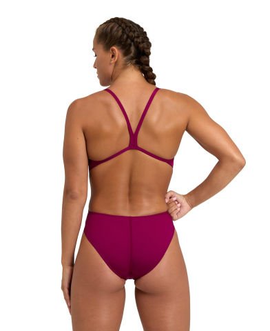 WOMENS TEAM SWIMSUIT CHALLENGE SOLID KADIN YÜZÜCÜ MAYOSU/ RED FANDANGO-WHITE