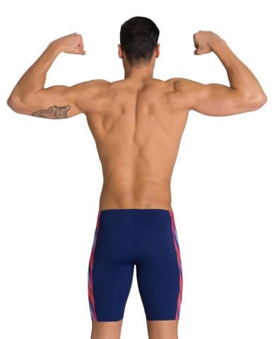 M SPEED STRIPES JAMMER ERKEK YÜZÜCÜ MAYOSU/NAVY-MULTI RED