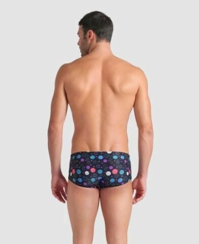 MEN'S ARENA CONTOUR SWIM LOW WAIST SHORT/BLACK-BLACK MULTI FUNNY PRINTS ÖZEL KOLEKSİYON ERKEK MAYOSU