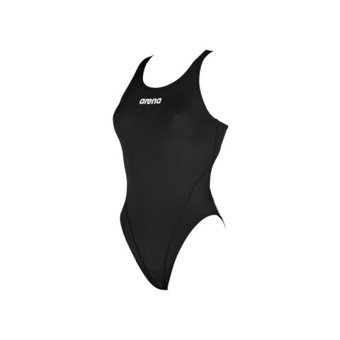 W SOLID SWIM TECH HIGH KADIN YÜZÜCÜ MAYOSU /BLACK-WHITE