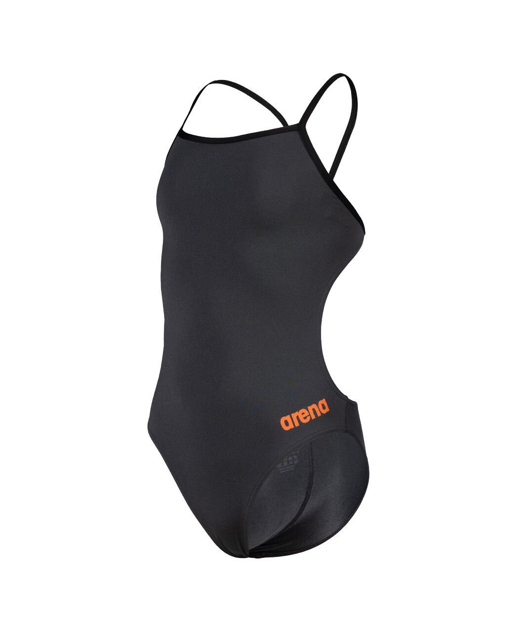 GIRLS TEAM SWIMSUIT CHALLENGE SOLID KIZ ÇOCUK MAYOSU /ASPHALT -ORANGE
