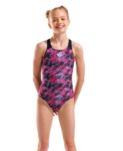 G ARENA DRAFT SWIMSUIT V BACK L BLACK