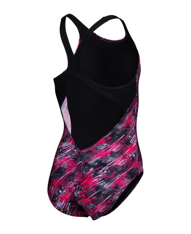 G ARENA DRAFT SWIMSUIT V BACK L BLACK