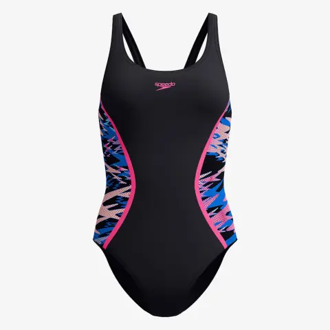 Women's Hyperboom Splice Muscleback Swimsuit Black Kadın Mayosu