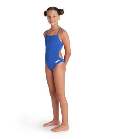 GIRLS TEAM SWIMSUIT CHALLENGE SOLID/ROYAL-WHITE KIZ ÇOCUK  YÜZÜCÜ MAYOSU