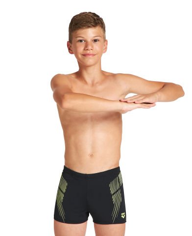 B STREAK JR SHORT ERKEK ÇOCUK YÜZÜCÜ MAYOSU /BLACK-SOFT GREEN