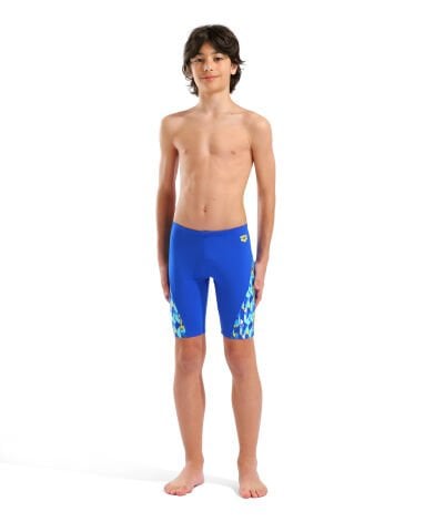 B ARENA PRINT SWIM JAMMER NEON BLUE