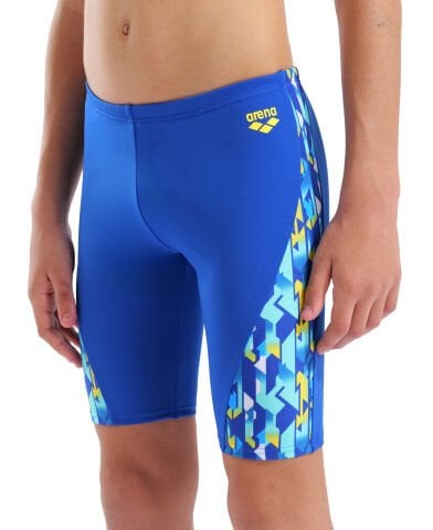 B ARENA PRINT SWIM JAMMER NEON BLUE