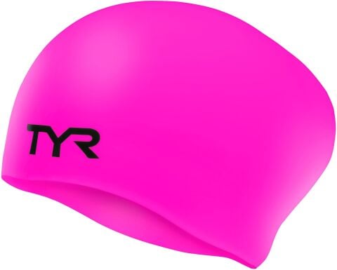 WRINKLE FREE LONG HAIR SILICONE SWIM CAP/PINK