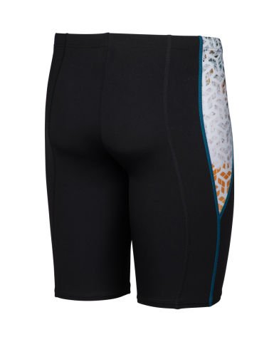 MEN'S ARENA PLANET WATER SWIM JAMMER/ BLACK-WHITE MULTI