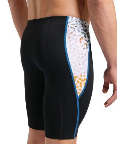 MEN'S ARENA PLANET WATER SWIM JAMMER/ BLACK-WHITE MULTI