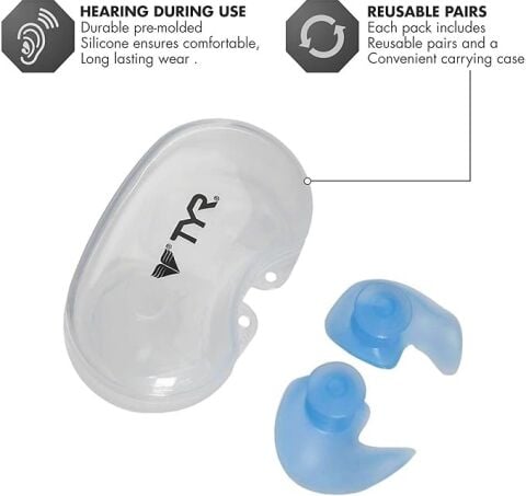 TYR SILICONE MOULDED EAR PLUG/BLUE