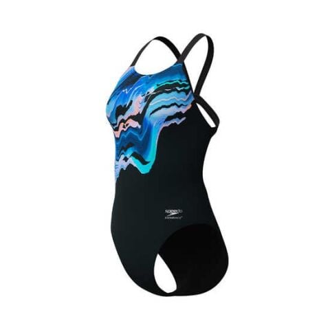 Women's Club Training Printed Leaderback Swimsuit Kadın Mayosu