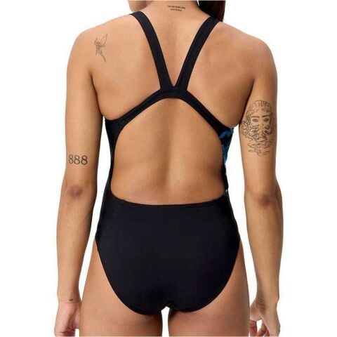 Women's Club Training Printed Leaderback Swimsuit Kadın Mayosu