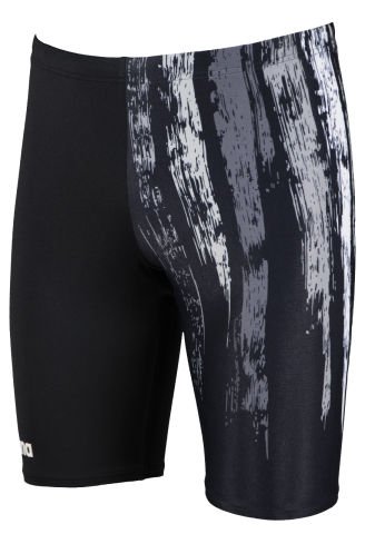 M TEAM PAINTED STRIPES JAMMER  ERKEK YÜZÜCÜ MAYOSU / BLACK-MULTI GREY