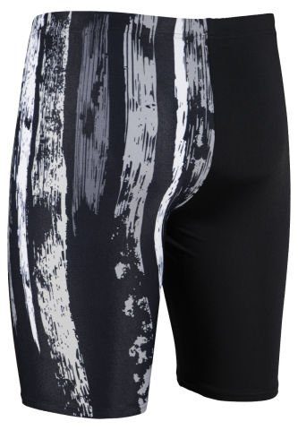 M TEAM PAINTED STRIPES JAMMER  ERKEK YÜZÜCÜ MAYOSU / BLACK-MULTI GREY