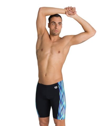 M SPEED STRIPES JAMMER ERKEK YÜZÜCÜ MAYOSU/BLACK-MULTI GREEN
