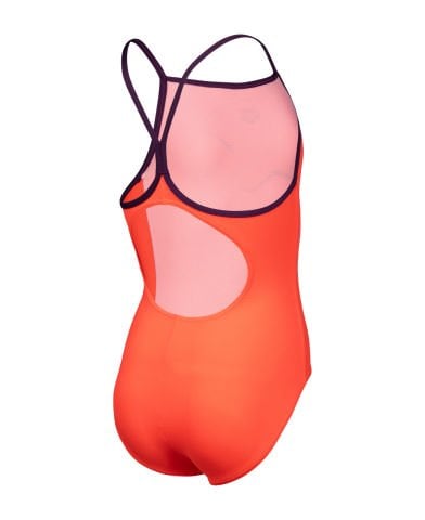 GIRLS ARENA STAR GRAPHIC LIGHTDROP/BRIGHT CORAL-PLUM KIZ ÇOCUK MAYOSU