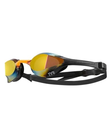 TRACER X ELITE MIRRORED RACING GOGGLE/GOLD-ORANGE