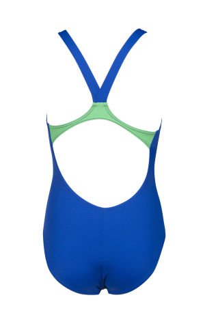 G LITTLE STARS JR V BACK KIZ ÇOCUK YÜZÜCÜ MAYOSU/NEON BLUE-GOLF GREEN