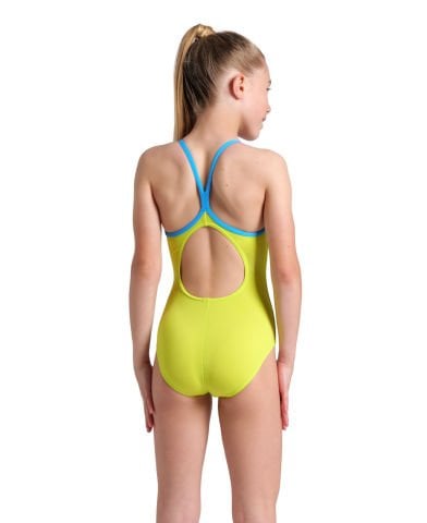 GIRLS ARENA STAR GRAPHIC LIGHTDROP BACK/SOFT GREEN-TURQUOISE LIZ ÇOCUK MAYOSU