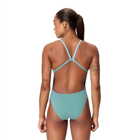 Women's V Class Active Back Swimsuit Storm Green Kadın Mayosu
