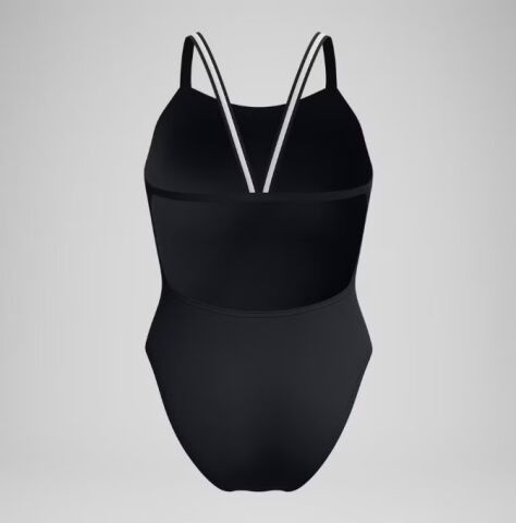 Women's V Class Active Back Swimsuit Black/Grey Kadın Mayosu