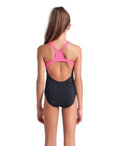 GIRL'S ARENA POSEIDONIA SWIMSUIT SWIM PRO BACK/BLACK-SHOCKING PINK KIZ ÇOCUK MAYOSU
