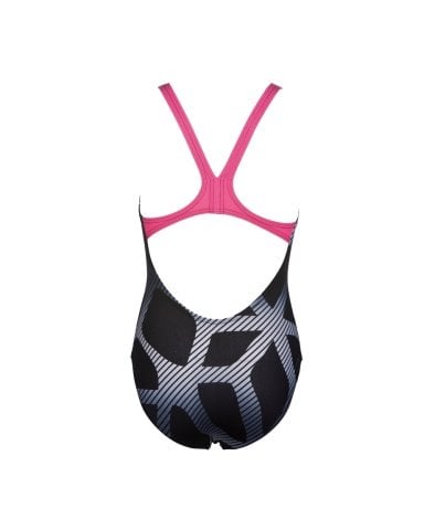 G SPIDER JR ONE PIECE L KIZ ÇOCUK YÜZÜCÜ MAYOSU / BLACK FRESIA ROSE