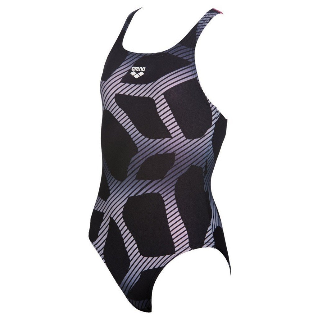 G SPIDER JR ONE PIECE L KIZ ÇOCUK YÜZÜCÜ MAYOSU / BLACK FRESIA ROSE