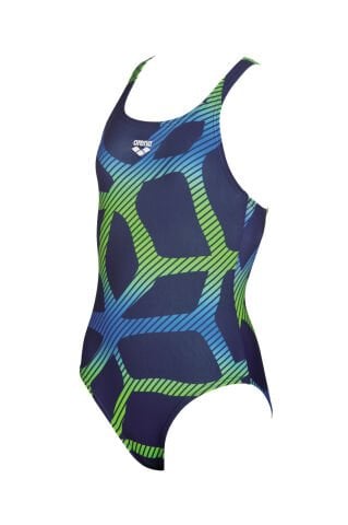 G SPIDER JR ONE PIECE L KIZ ÇOCUK YÜZÜCÜ MAYOSU / NAVY-LEAF