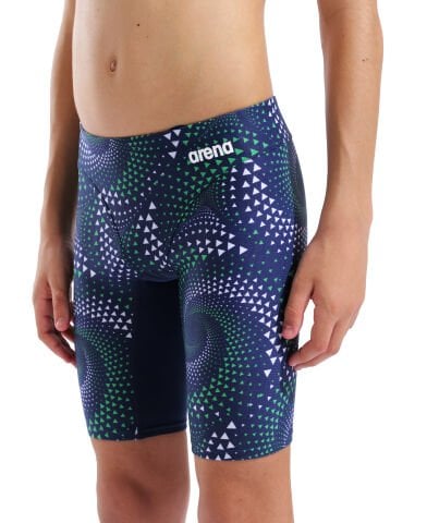 B ARENA FIREFLOW SWIM JAMMER NAVY TEAM BLUE GREEN