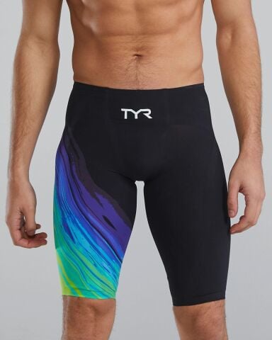 TYR M VENZO DÜŞÜK BEL JAMMER LIME-NAVY erkek yarış mayosu