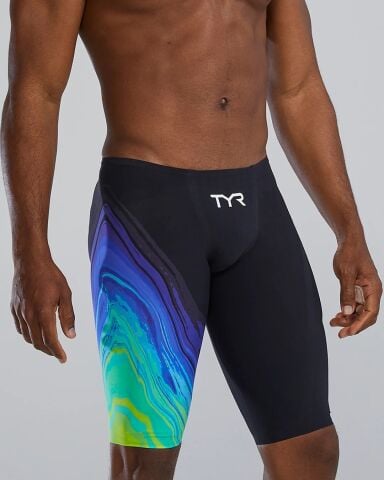 TYR M VENZO DÜŞÜK BEL JAMMER LIME-NAVY erkek yarış mayosu