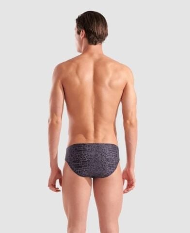 MEN'S ARENA SNAKESKIN SWIM BRIEFS/TEAM BLACK