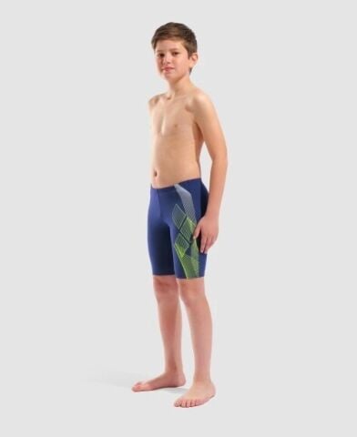 BOY'S ARENA SEA WATER SWIM JAMMER/NAVY-ARCTIC LIME