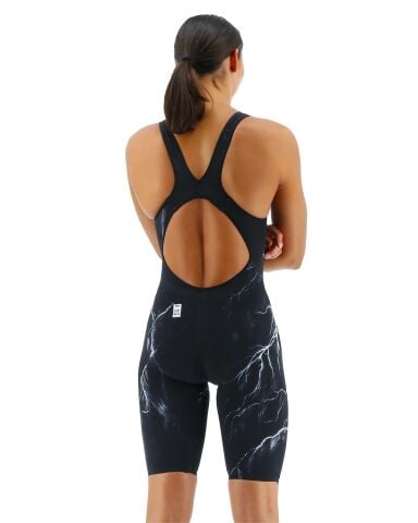 TYR W VENZO OBLVION BLACK kadın yarış mayosu