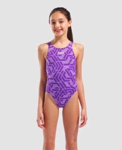 GIRL'S ARENA ESCAPE SWIMSUIT SWIM TECH L/PURPLE