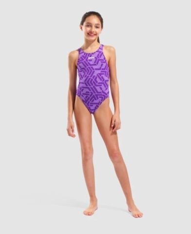 GIRL'S ARENA ESCAPE SWIMSUIT SWIM TECH L/PURPLE