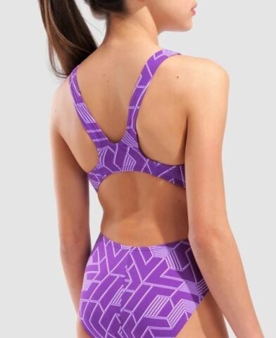 GIRL'S ARENA ESCAPE SWIMSUIT SWIM TECH L/PURPLE