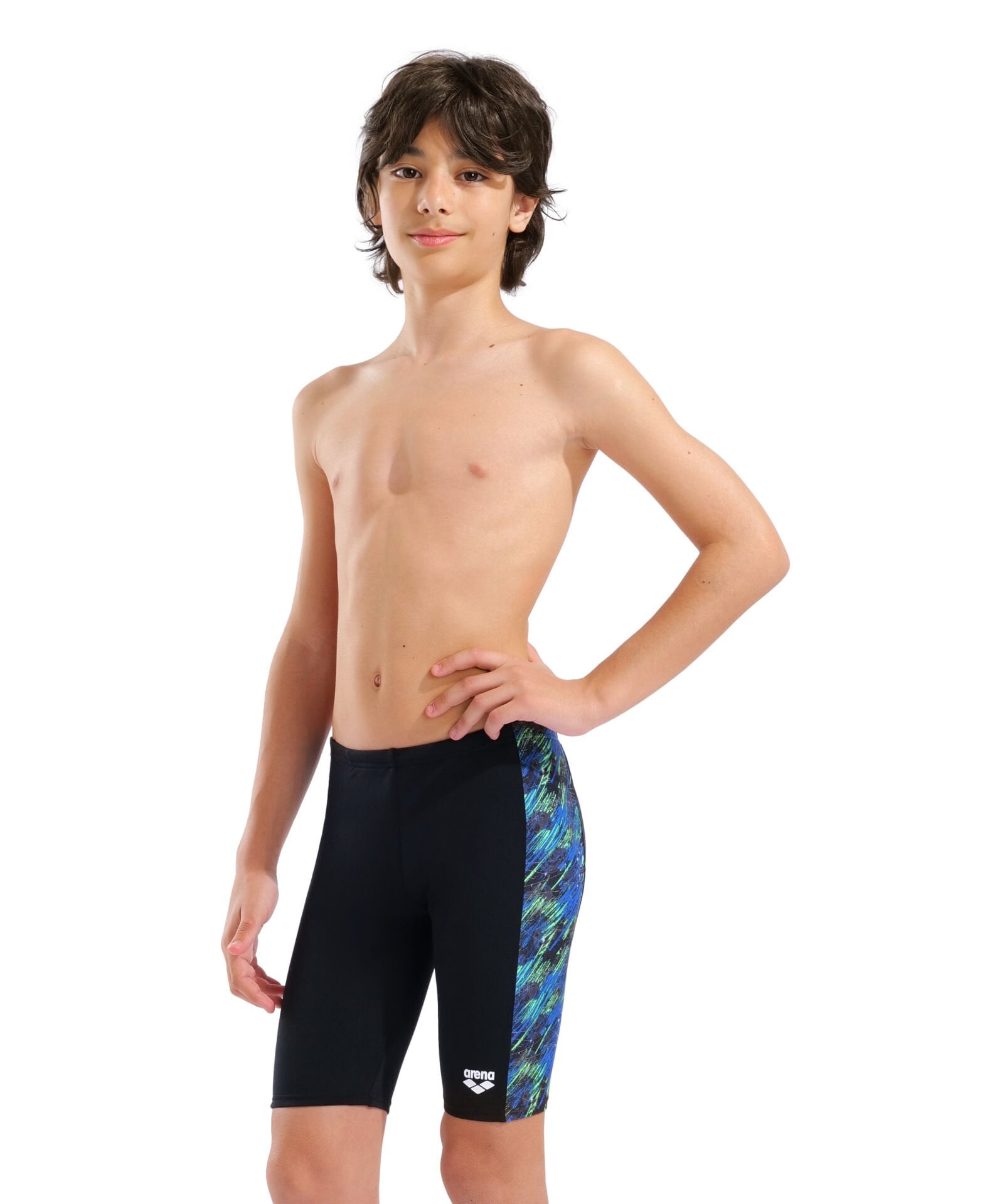 B ARENA DRAFT SWIM JAMMER NAVY TEAM BLUEGREEN