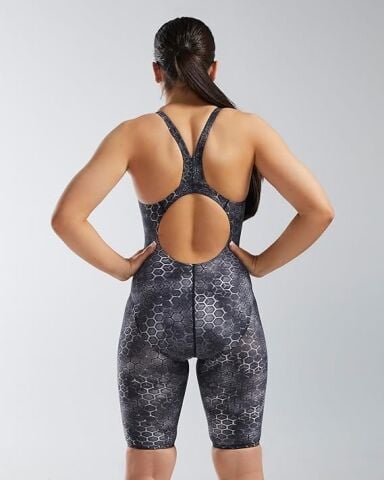 TYR WOMENS AVICTOR 2.0 SUPERNOVA BLACK-GREY kadın yarış mayosu