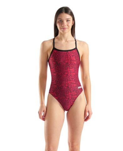 W ARENA SNAKESKIN SWIMSUIT CHALLANGE BACK BLACK RE