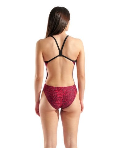W ARENA SNAKESKIN SWIMSUIT CHALLANGE BACK BLACK RE