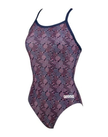 W KIKKO LIGHT DROP BACK KADIN YÜZÜCÜ MAYOSU / NAVY-MULTI RED