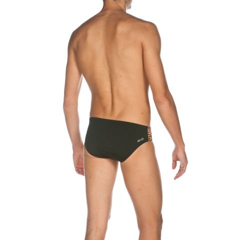 M SAMBA BRIEF ERKEK YÜZÜCÜ MAYOSU  / BLACK, SOFT GREEN