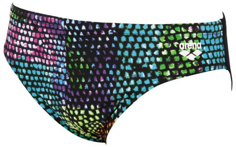 M SAMBA BRIEF ERKEK YÜZÜCÜ MAYOSU  / BLACK, SOFT GREEN