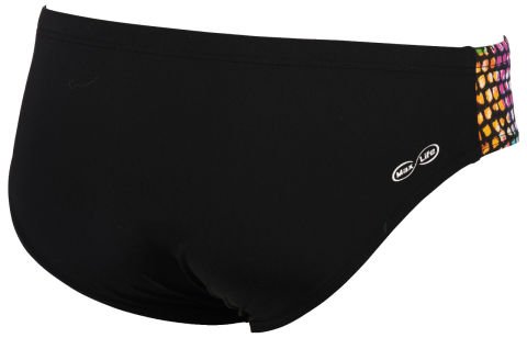 M SAMBA BRIEF ERKEK YÜZÜCÜ MAYOSU  / BLACK, SOFT GREEN