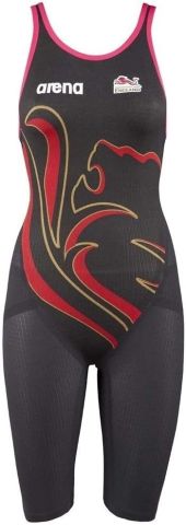 W PWSKN CGE CARBON FLEX VX FBSLOB  KADIN YARIŞ MAYOSU/DARK GREY-FLUO R