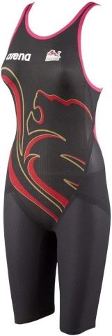 W PWSKN CGE CARBON FLEX VX FBSLOB  KADIN YARIŞ MAYOSU/DARK GREY-FLUO R